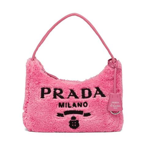 pink fuzzy prada bag|pink prada bag.